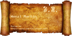 Wenzl Martin névjegykártya